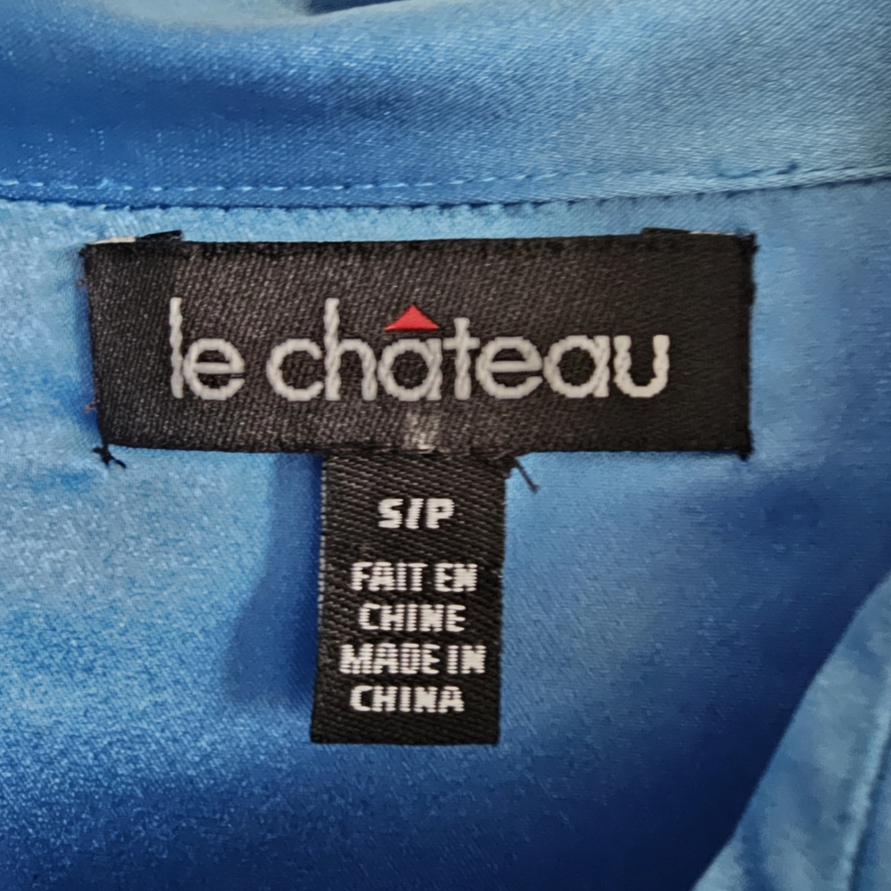 Stunning Azure Blue Silk Top - Picture 8 of 12